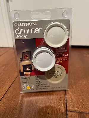 Lutron 3 Way Rotary Dimmer W 3 Push Knobs 600W120vfor Incandescent Halogen • $12.99