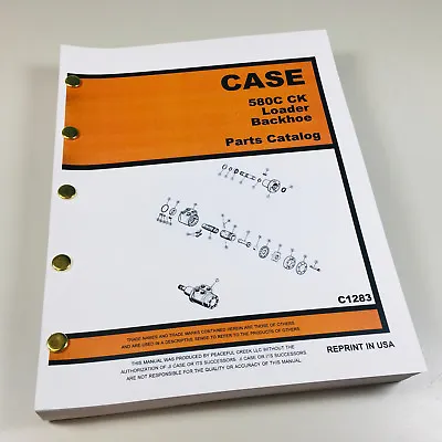 $49.97 • Buy Case 580C Loader Backhoe Parts Catalog Manual Assembly Exploded Views Numbers