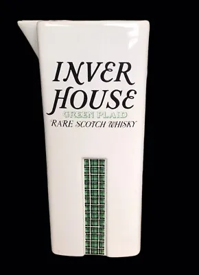 Inver House Green Plaid Rare Scotch Whiskey Water Pitcher Pub Jug Wade PDM 7” • $25