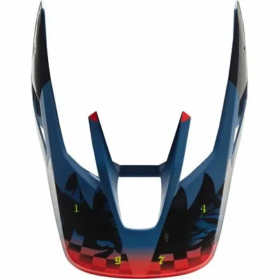 $32.42 • Buy Fox Racing V3 Mawlr MX Offroad Helmet Replacement Visor/Peak Dust Blue