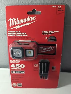 Milwaukee 2104 Spot/Flood 450-Lumens Battery Powered Adjustable Headlamp • $24.99