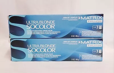 2 LOT Matrix SoColor UL Ultra Blonde Sheer Bronze Ultra Lift Permanent HairColor • $18.95