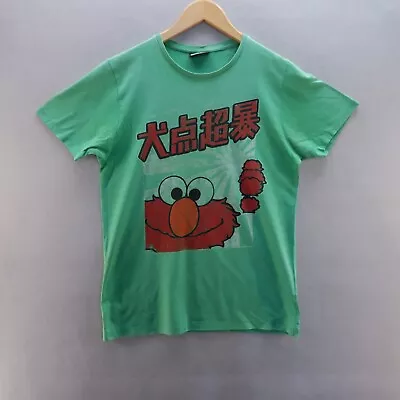 £12.88 • Buy Sesame Street Street T Shirt Small Green Graphic Print Elmo In Japan 2009