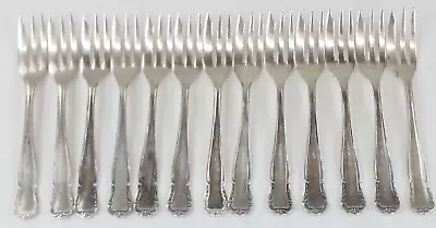 12 Antique Rostfrei Solingen FB 100 German Silverplate Meat Forks • $102.55