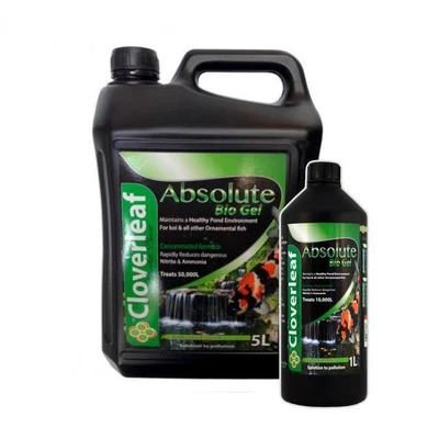 £14.95 • Buy Cloverleaf Absolute Bio Gel Fish Pond Filter Starter Reduces Ammonia & Nitrite