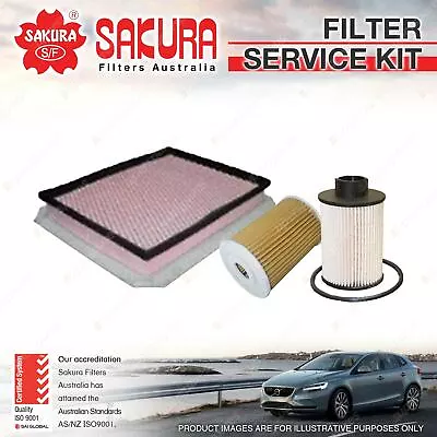 Sakura Oil Air Fuel Filter Service Kit For Holden Astra AH 1.9L CDTi 06/06-03/10 • $61.70