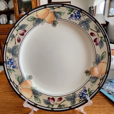 Garden Harvest Dinner Plate (s) 11  Mikasa Intaglio Stoneware White Green Orange • $10.99