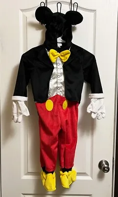 Toys R Us Disney Mickey Mouse Velour Children’s Costume Dress Up Child Size 2T • $14.95