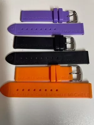 Lot 3 Michele Women’s Watch Strap (18mm)  Silicone/Rubber Authentic & Original • $31