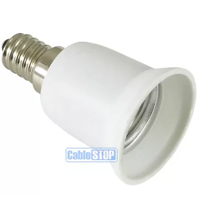 E14 Small Edison Screw SES To E27 SE Light Bulb Fitting Lamp Converter Connector • £5.25