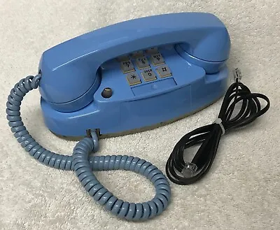 Vintage WESTERN ELECTRIC 2713BM BLUE Princess TWO LINE Push Button Touch Phone • $39.99