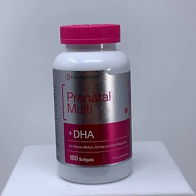 Horbaach Women's Prenatal Multi + DHA Supplement 180 Softgels Exp 5/24 • $10.30