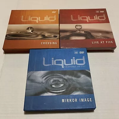 Lot O 3 LIQUID 1) Mirror Image 2) Live At Five 3) Crossing Bible Study DVDS • $34