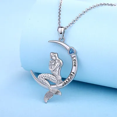$34.90 • Buy MERMAID (Love Forever) PENDANT S925 Sterling Silver By Charm Heaven NEW