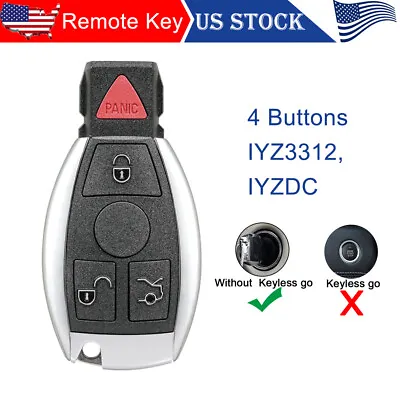 For Mercedes C230 C250 C280 C300 C350 E350 S400 Remote Car Key Fob IYZ3312 • $17.69