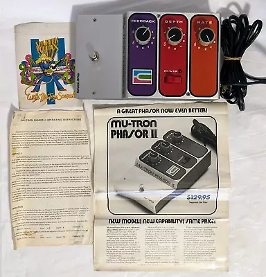 Mu-tron Phasor II Guitar Effect Pedal Musitronics Mutron Stompbox Vintage 1970s • $425