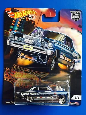 2018 Hot Wheels Car Culture DRAG STRIP DEMONS 1966 CHEVROLET SUPER NOVA V8 COUPE • $34.95