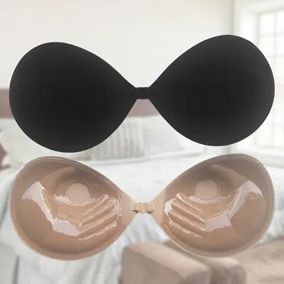 Thick Padded Strapless Backless Push Up Silicon Adhesive Invisible Nude Bra UK ! • £5.99