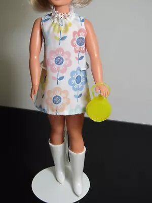 Vintage Doll Mini Dress & Trendy Boots 1/6 Scale Fit Sindy Tammy - No Doll • £12.99