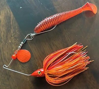 Sims Tackle 1/2oz Spinnerbait Swimbait Predator Crawdaddy Red W/Flor Red Blade • $8.99