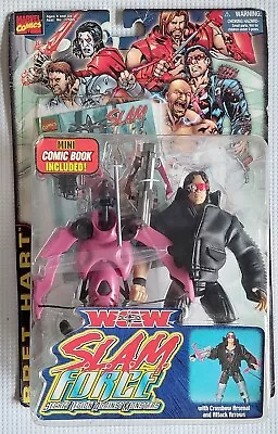 WCW Slam Force Bret Hitman Hart ToyBiz S.L.A.M. Secret Legion Against Monsters • $140