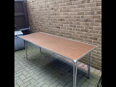 Foldable Market-stall Table In Brown & Silver • £10