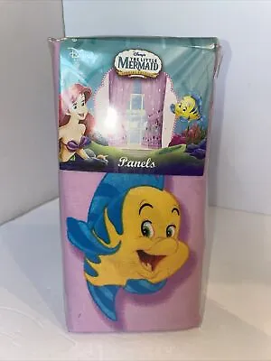 £29.19 • Buy Disney The Little Mermaid Curtain Panels Pink 82”x63” Franco Ariel Flounder