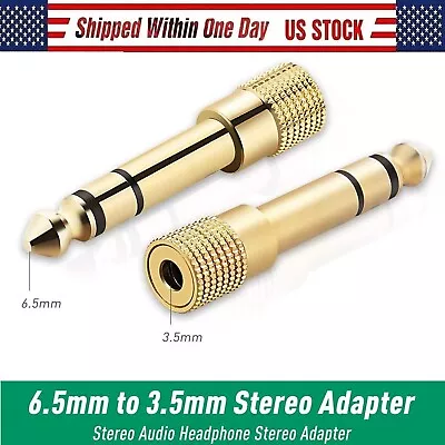 1x 6.3mm 1/4  Male Plug To 3.5mm 1/8  Female Jack Stereo Headphone Audio Adapter • $2.30