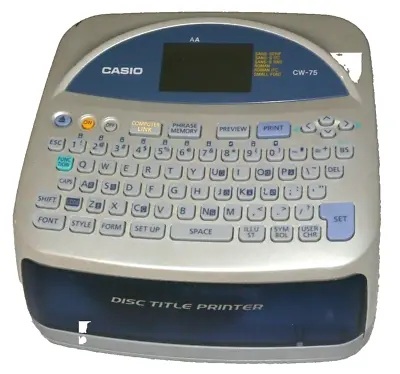 Casio CW-75 CD DVD Disc Title Printer • $55