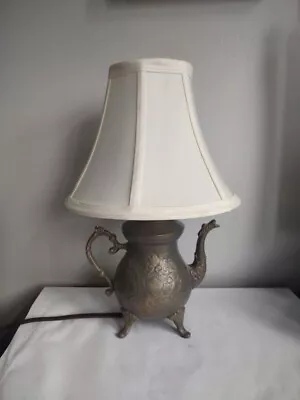 Vintage Brass Or Brass Look Old World Style Teapot Table Lamp. • $16.20