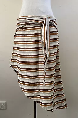 Zulu & Zephyr Hi-Lo Skirt Size 12 Medium Assymetrical Hem Stripe • $29