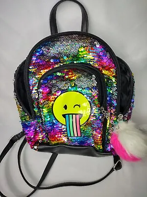 Justice Smiley Face Emoji Small Backpack/Purse • $15