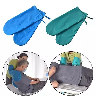 2 Pieces Slide Sheet Gloves Turn Over Reusable Wheelchairs Bed Transfer Assist • $25.78