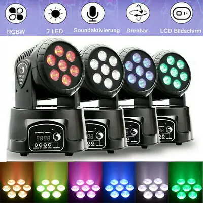 4X 105W Moving Head Stage Lighting RGBW Wash 7LED DMX Mini Light DJ Disco Party • $77.99