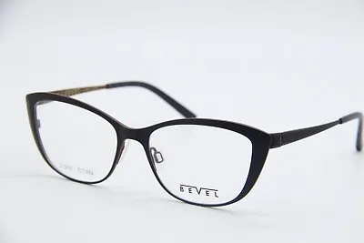 New Bevel 8677 3mm Above Bkwb Black Brown Authentic Eyeglasses 52-16 • $177.11