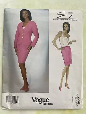 Vintage Vogue 2892 GENNY Misses’ Jacket Camisole Skirt Sewing Pattern 8-12 New • £15