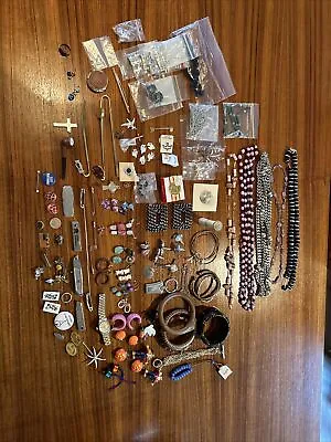 Lot Of Vintage And Antique  Jewelry Bookmarks Pins Watch Earrings • $79