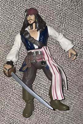 Disney Zizzle Captain Jack Sparrow Action Figure Toy Complete With Sword • £12.50