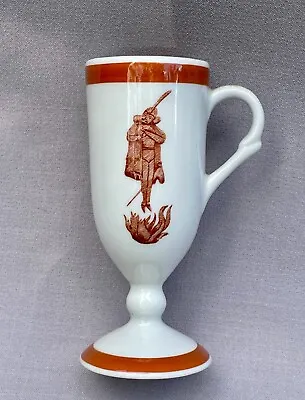 Vintage Loubat Carr Ironstone Flaming Devil Diablo Demitasse Espresso Cup Mug • $16.99