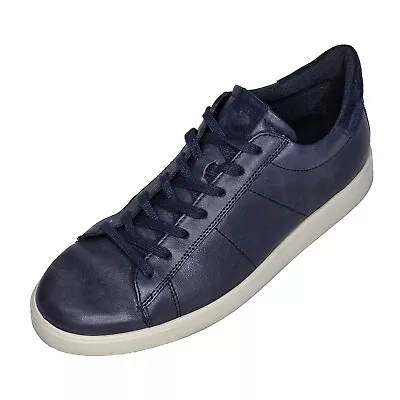 Ecco Street Lite Retro Sneakers Mens EUR 43 US 9-9.5 Blue White Shoes Casual • $49.99