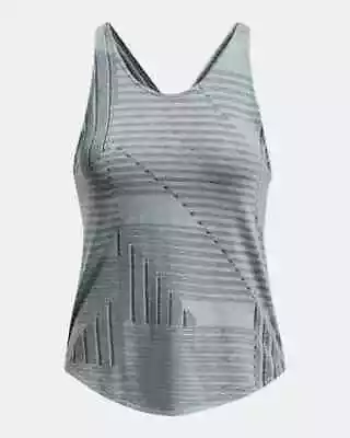 Under Armour Women's Streaker Deco Diamond Run Blue Tank Top Large New With Tags • £15.29