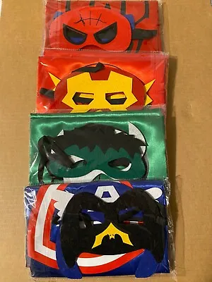 Double Side Kids Capes With Masks Costume Halloween And Birthday Party Dress Up • $6.50