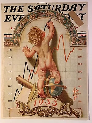 J.C. Leyendecker Saturday Evening Post Ad - Cover Only - Dec 1932 • $65
