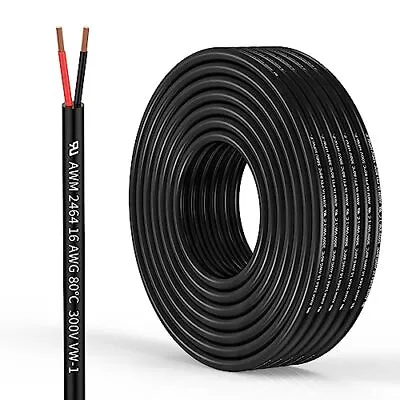 16 Gauge 2 Conductor Electrical Wire 16AWG Electrical Wire Stranded PVC Cord Oxy • $15.86