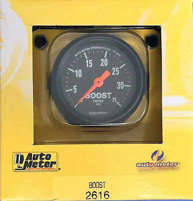 Auto Meter 2616 Z-Series Mechanical Boost Gauge 0-35 PSI 2 1/16 • $83.99