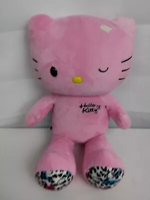 Hello Kitty Build A Bear Pink Winking 18  Stuffed Plush Sanrio Leopard NO BOW • $24.99