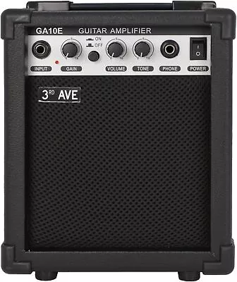 3rd Avenue 10W Guitar Amplifier With Headphone Output Overdrive Switch Tone C • £42.71