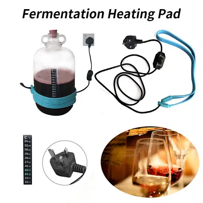£17.69 • Buy 25W Home Brew Heat Heating Belt Pad For Beer Wine Spirits Fermenter Thermometer~