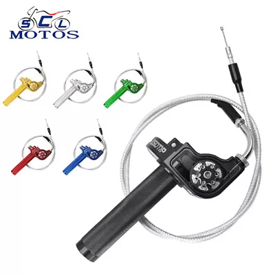 $44.90 • Buy 7/8  Twist Throttle Cable Accelerator Handlebar Grip Mini Dirt Pit Bike ATV Quad