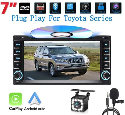 For Toyota Tundra RAV4 4Runner Prado Camry Car DVD Radio Stereo In Dash CarPlay • $124.68